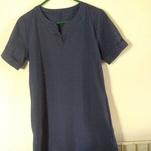 Navy blue A-line dress